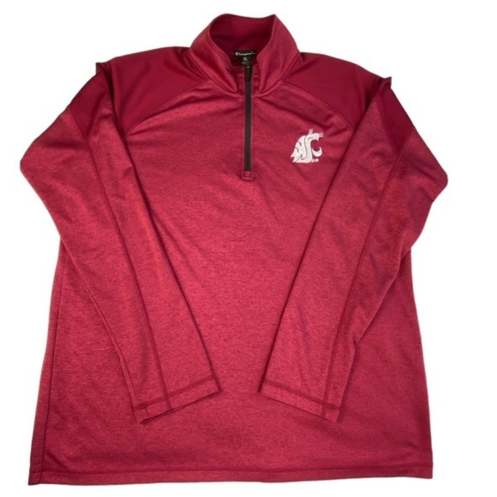 Champion Elite Washington State Cougars 1/4 Zip Pullover Mens XL Red